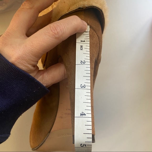 L’autre Chose Leather Bootie Shearling Cuff Made I - Picture 10 of 10